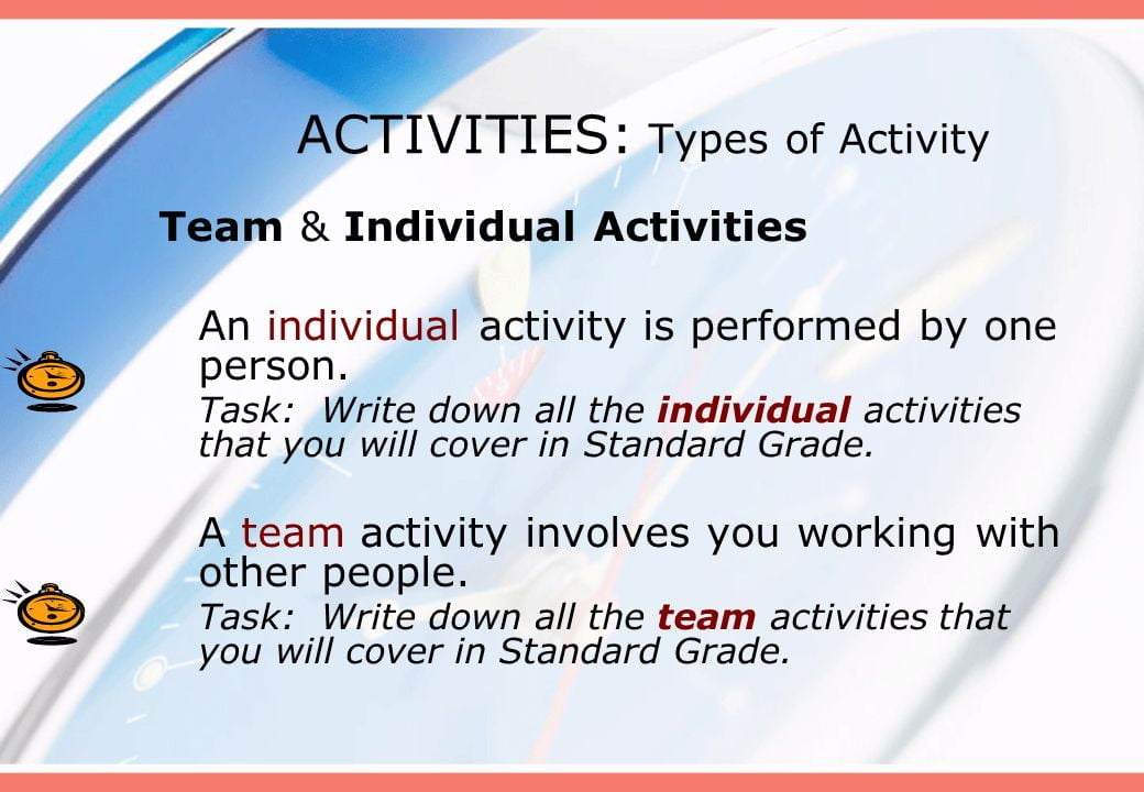 Specific Activities